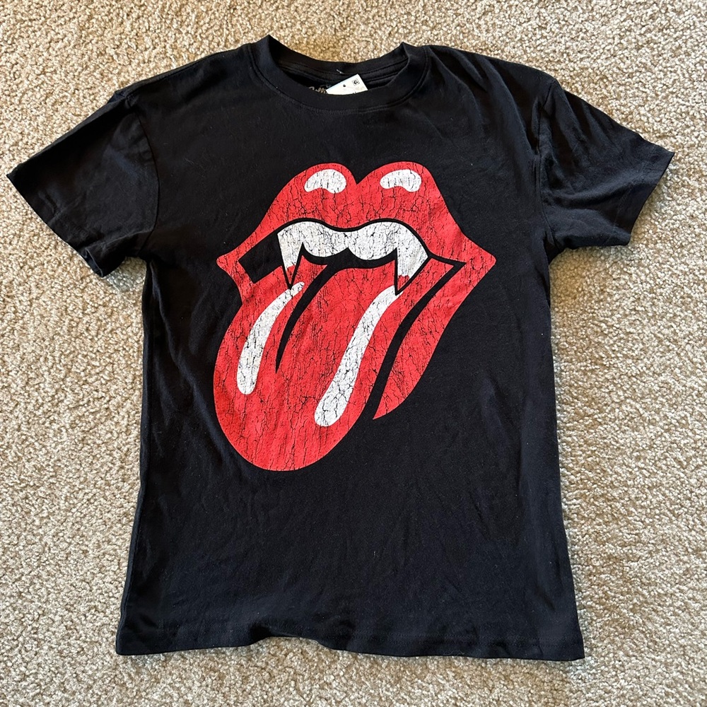 The Rolling Stones Women’s Distressed Tongue T-shirt